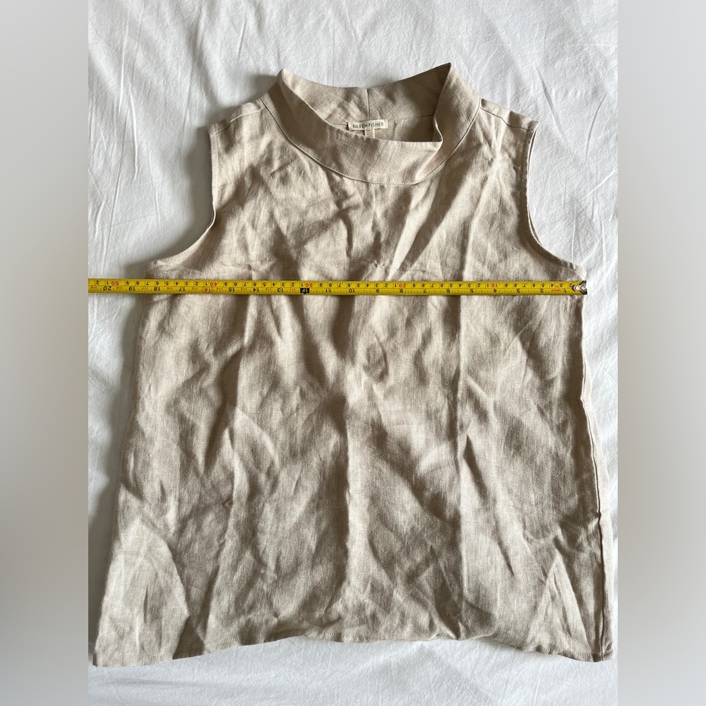 NWOT Elieen Fisher 100% Organic Linen Two Piece, top and pant - Picture 9 of 12